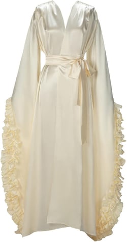 Silk Satin Bridal Robe maternity robe for photoshoot Lingerie robes for women Old Hollywood Robe Nightgown Bathrobe Sleepwear Small Ivory