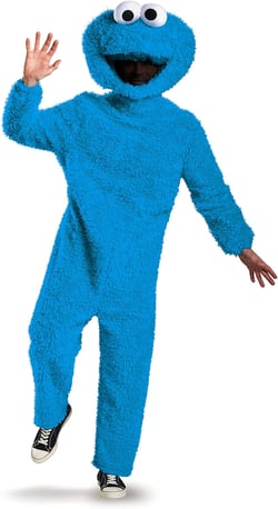 Disguise Men's Full Plush Cookie Monster Prestige Adult Costume XX-Large (50-52) Blue