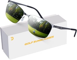 Golf Sunglasses for Men Polarized Golf Glasses HD Golf Ball Finder UV400 Protection, Golf Ball Finding Glasses True Color Parallax-Free, Distinguish Greens Grass Pattern Direction and Slope Height