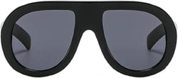 mincl Popular Fashion Pilot Sunglasses Women Retro Chunky Designer Men Punk Gradient Shades UV400 Oversized Sun Glasses Black
