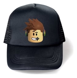 NTONGSHANBB Roblox Kids Snapback Cap - Fun Gaming Cartoon Character Design - Fashion Breathable Mesh Trucker Hat for Boys and Girls